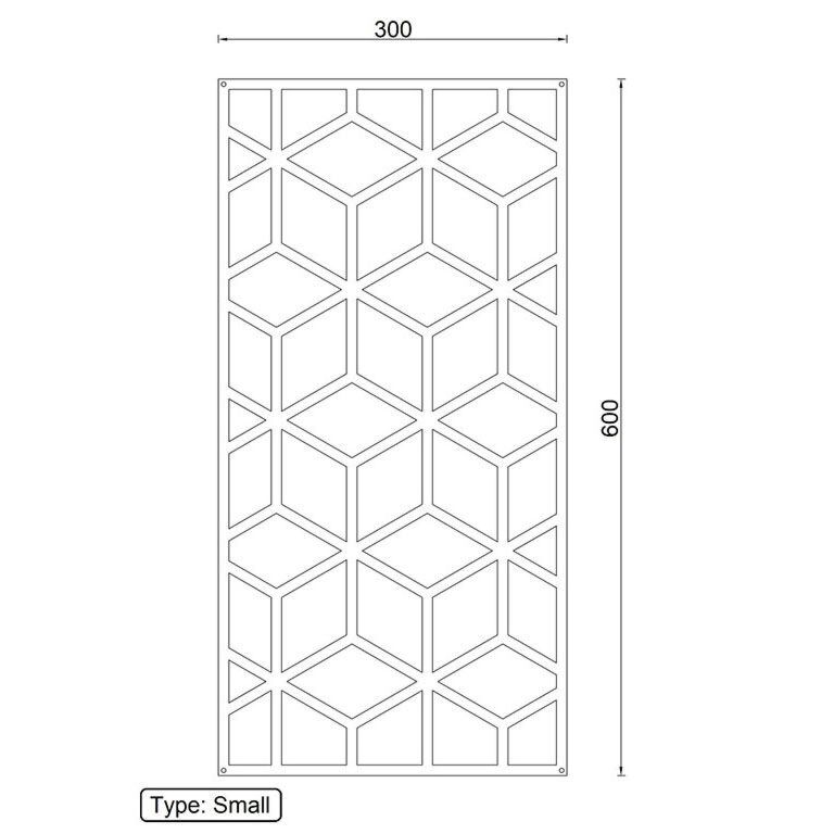 Corten plieno sienų dekoracijos Geometrinės figūros 2.0