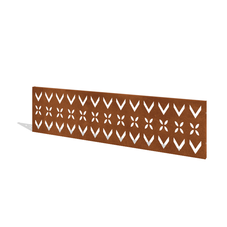 Corten plieno tvora H plokštė V 180 x 47,5 cm