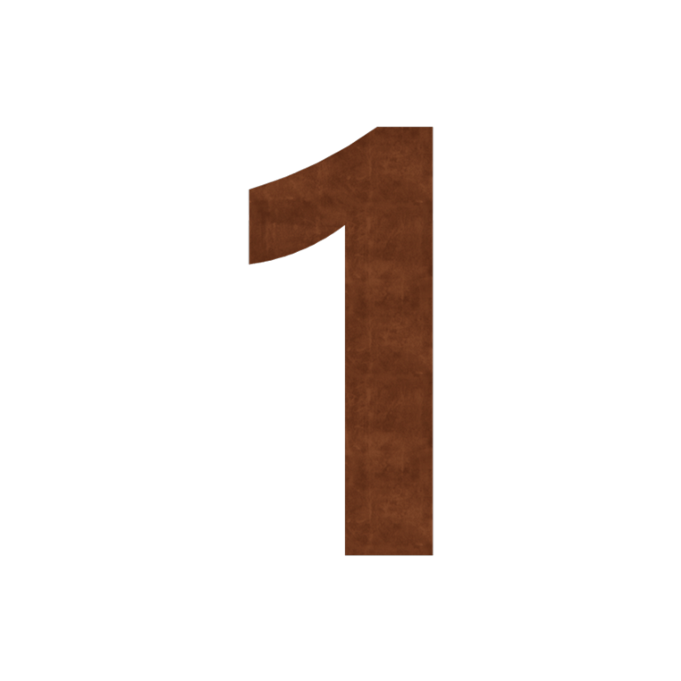 Corten plieno namo numeris 1 - 30 cm