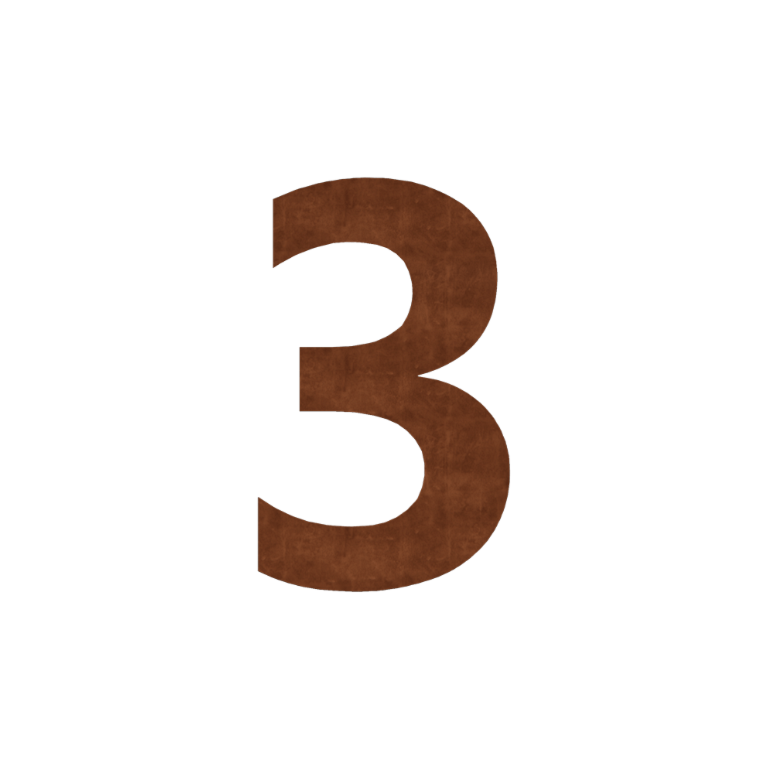 Corten plieno namo numeris 3 - 80 cm