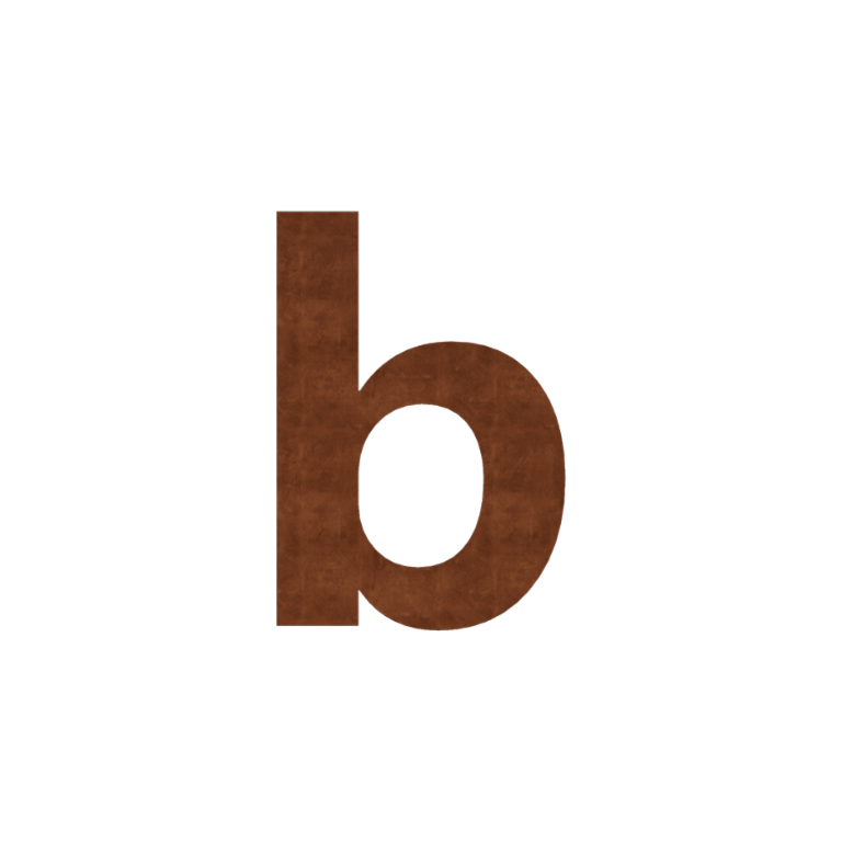 Corten plieno namo numeris b - 22 cm