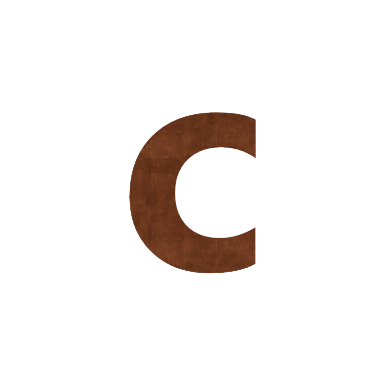 Corten plieno namo numeris c - 50 cm
