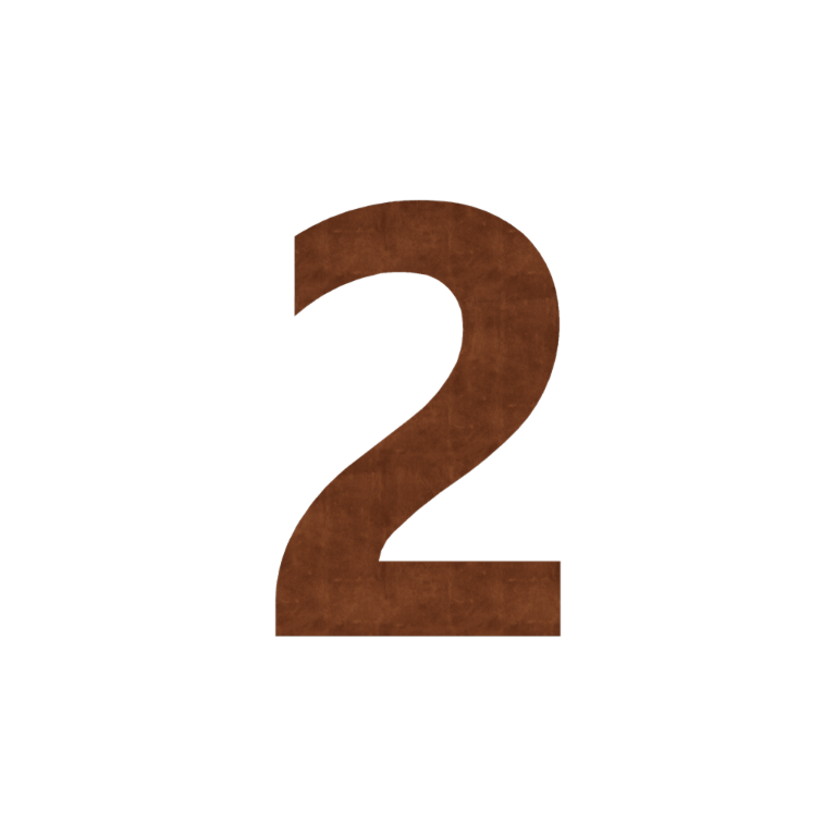 Corten plieno namo numeris 2 - 9,8 x 15 cm - Savaime lipnus