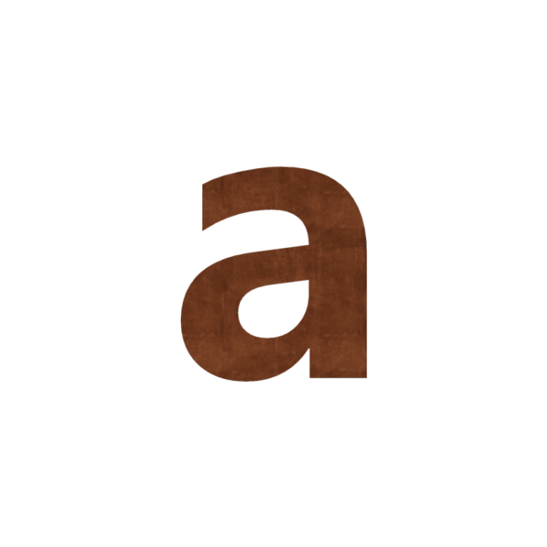 Corten plieno namo numeris A - 8,7 x 10 cm - Savaime lipnus
