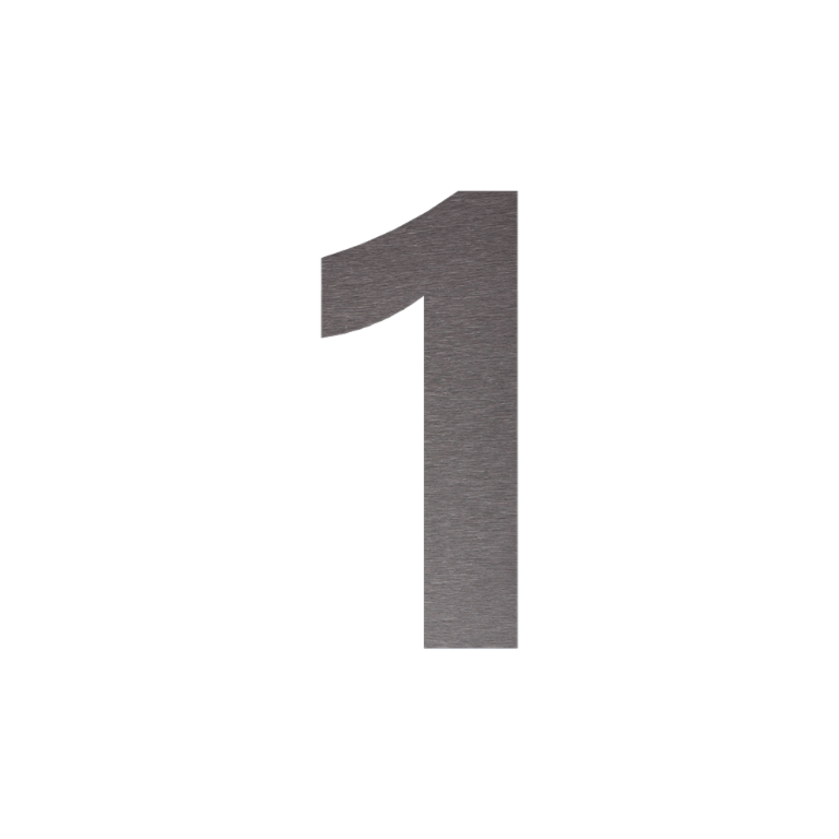 Nerūdijančio plieno namo numeris 1 - 50 cm