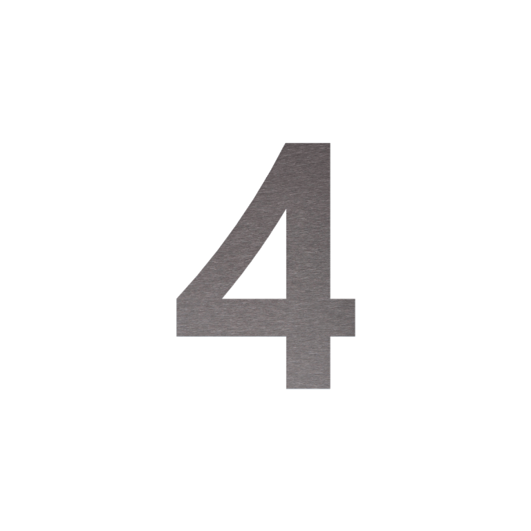 Nerūdijančio plieno namo numeris 4 - 15 cm