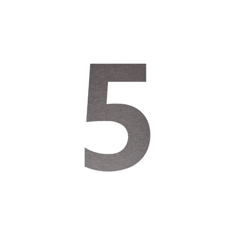 Nerūdijančio plieno namo numeris 5 - 80 cm