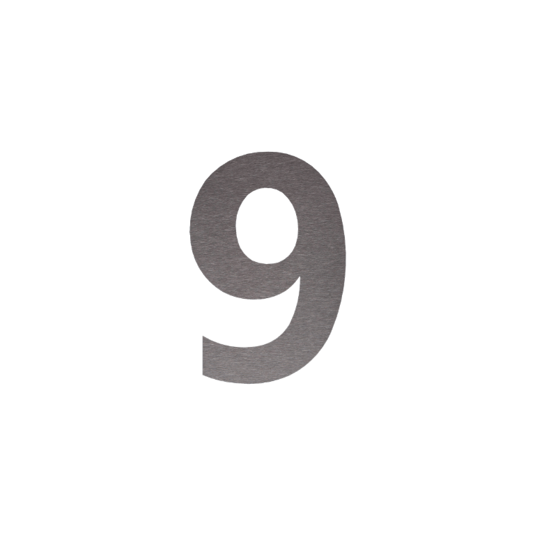 Nerūdijančio plieno namo numeris 9 - 30 cm