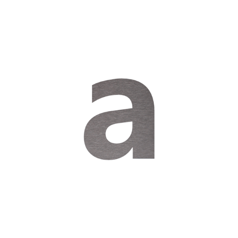 Nerūdijančio plieno namo numeris A - 43,4 x 50 cm - Šepetuotas