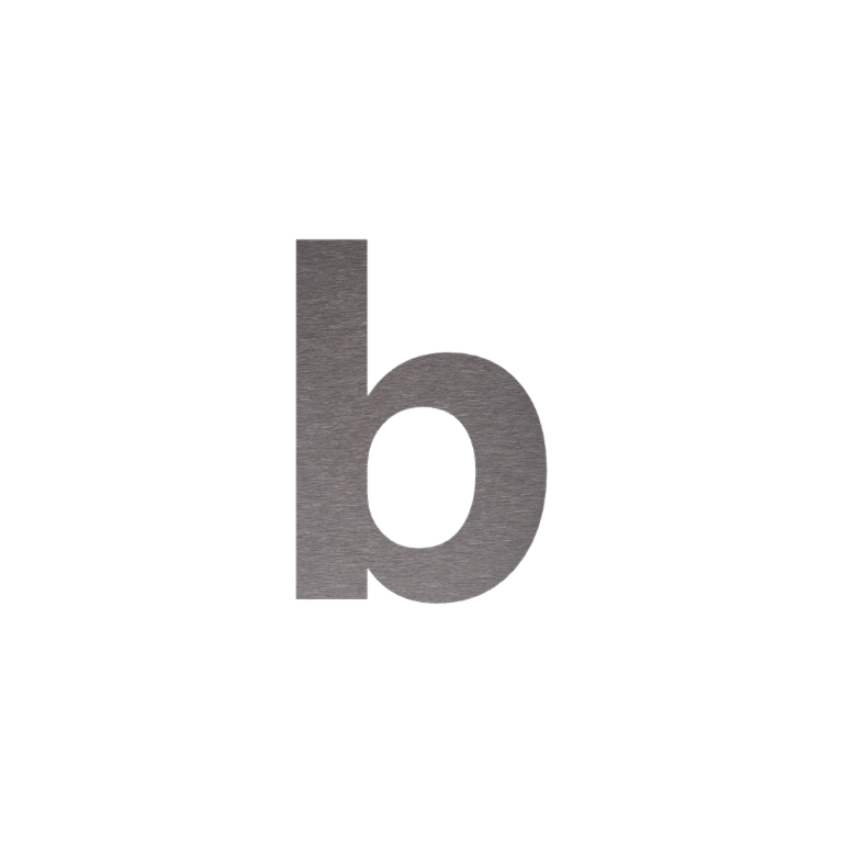 Nerūdijančio plieno namo numeris b - 15 cm