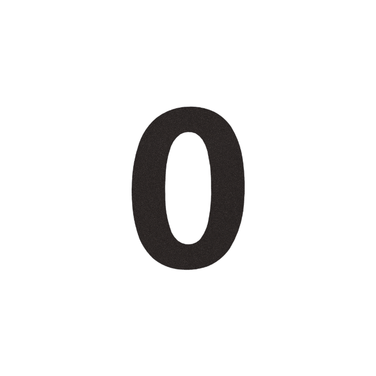 Nerūdijančio plieno namo numeris Juoda 0 - 30 cm