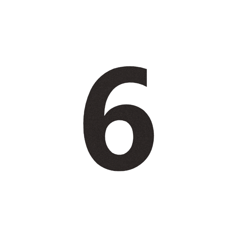 Nerūdijančio plieno namo numeris Juodos spalvos 6 - 80 cm