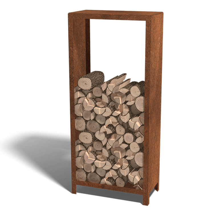 Corten plieninė malkinė Indiana 180 x 80 x 40 cm