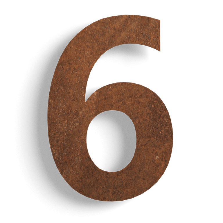 Corten plieno namo numeris 6-30 cm