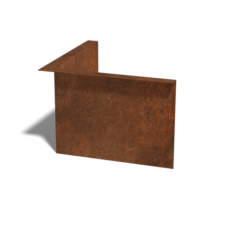 Corten plieno sodo apvadai kampu 12 cm vidinis kampas