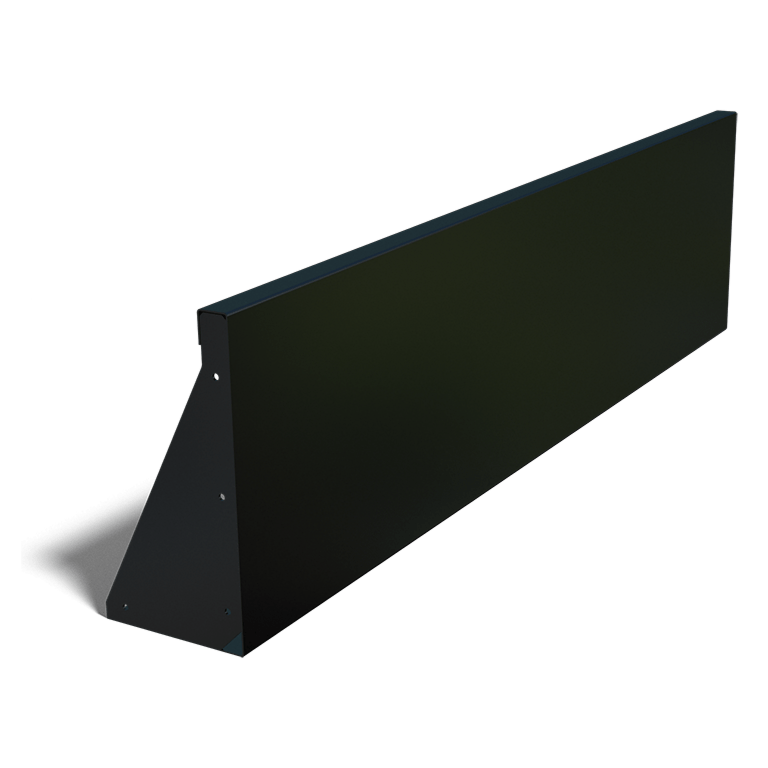 Milteliniu būdu dengta plieninė atraminė sienelė tiesus 150 cm (aukštis 40 cm)