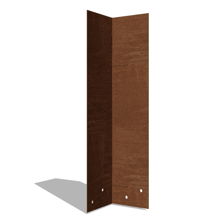 Jungiamoji plokštė korteninis plienas 90º aukštis XL 45 cm