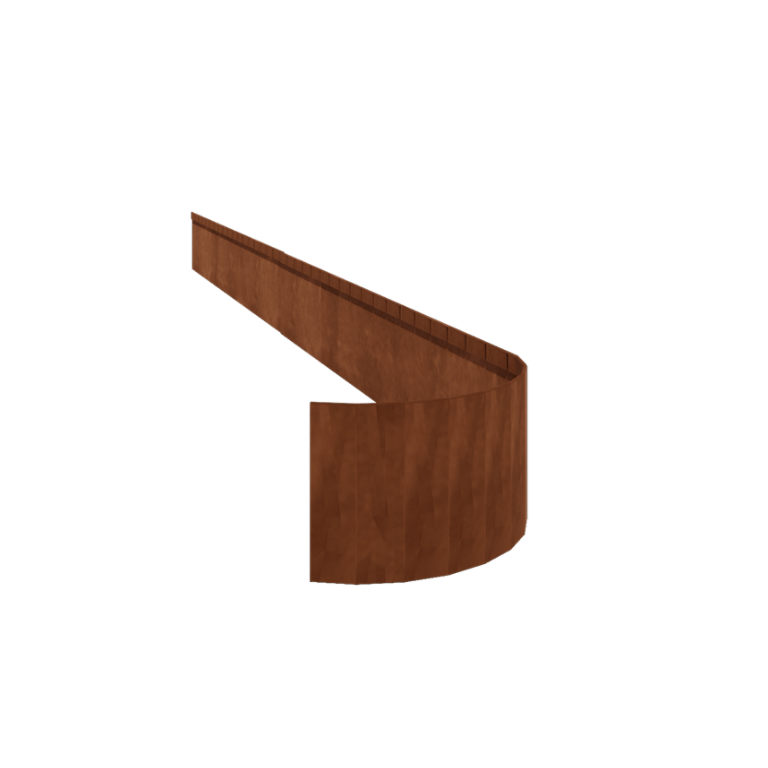 Corten plieno vejos bortelis - Suspaustas FLEX - Aukštis 23 cm - 240 cm