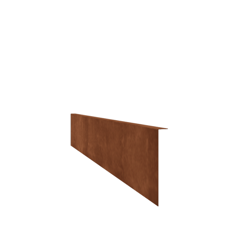 Corten plieno vejos bortelis - Lenktas - Aukštis 22 cm - 240 cm