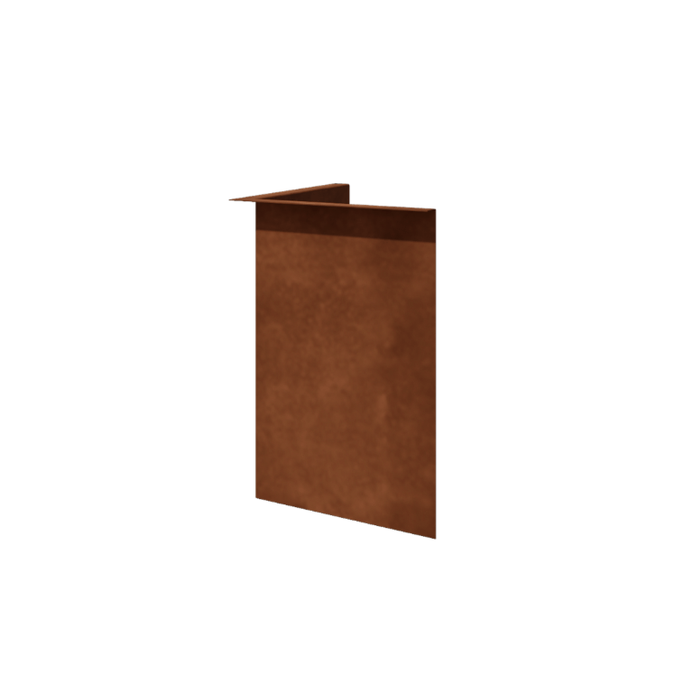 Corten plieno vejos bortelis - Lenktas - Vidinis kampas - Aukštis 45 cm