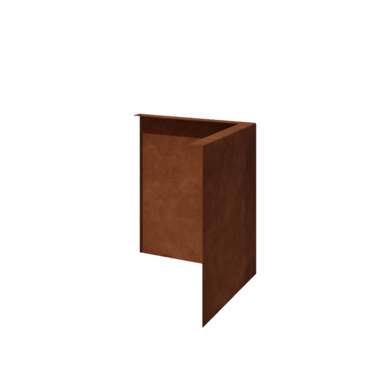 Corten plieno sodo apvadai kampu 34 cm išorinis kampas