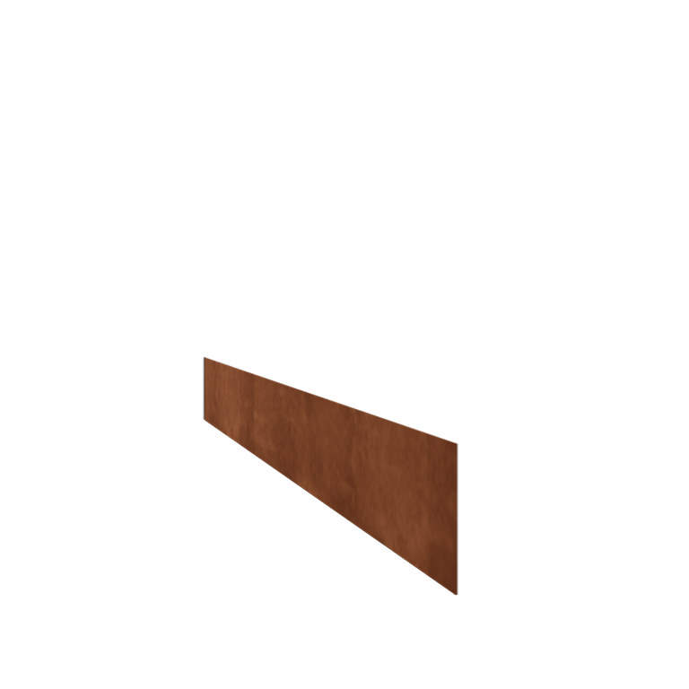 Corten plieno vejos bortelis - Tiesus - Aukštis 15 cm - 150 cm