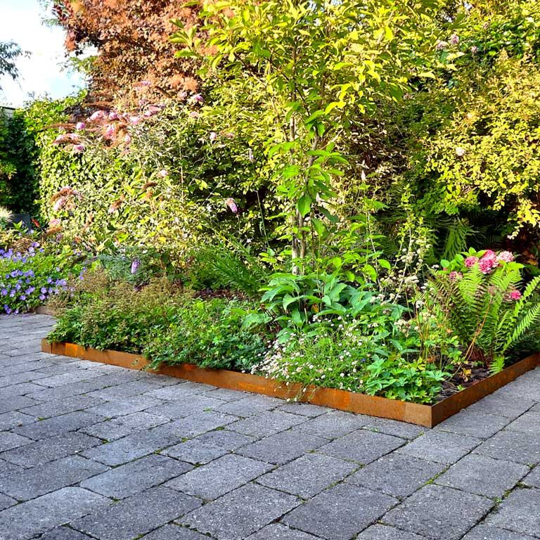 Corten plieno sodo apvadai tiesus 15 cm komplektas 15 metrų