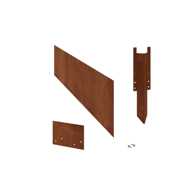 Corten plieno sodo apvadai tiesus 25 cm komplektas 15 metrų