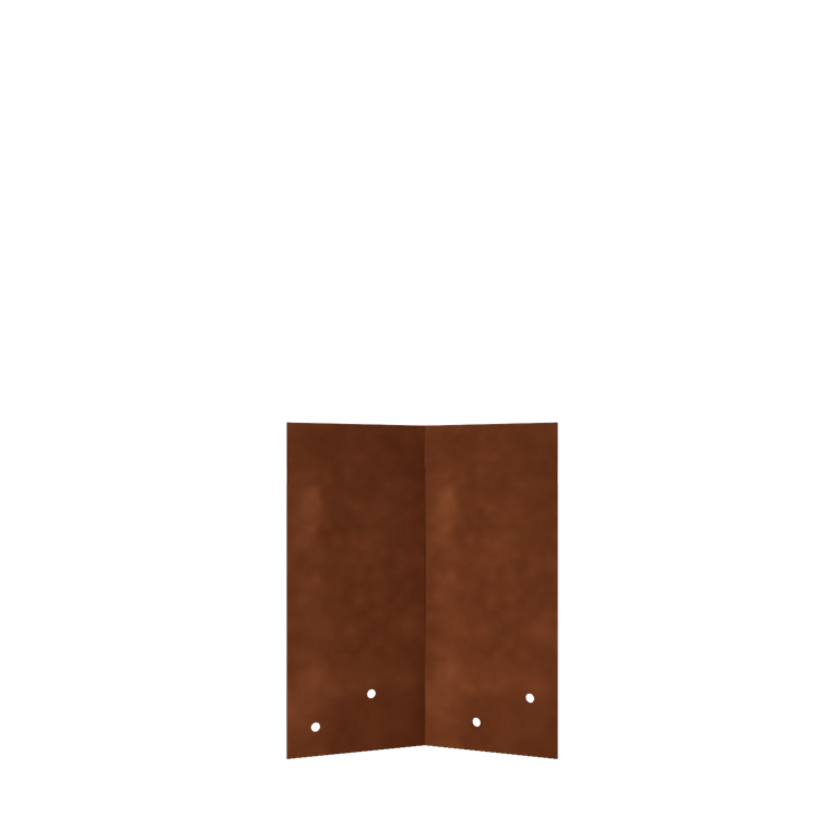 Corten plieno tvirtinimo plokštelė - 45° - Bortelio aukštis 22 / 25 cm