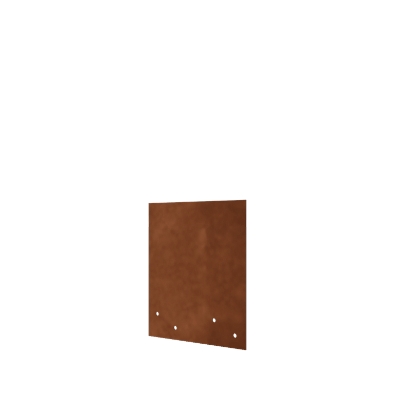 Corten plieno tvirtinimo plokštelė - Tiesus - Bortelio aukštis 22 / 25 cm