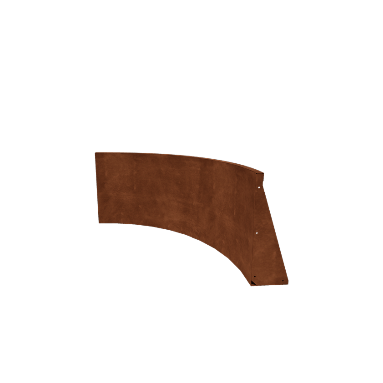 Corten plieno atraminė sienelė vidinis išlinkis 100 x 100 cm (aukštis 60 cm)
