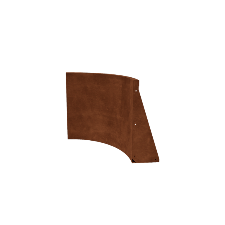 Corten plieno atraminė sienelė - Vidinė posūkio dalis - 50 x 50 x 60 cm