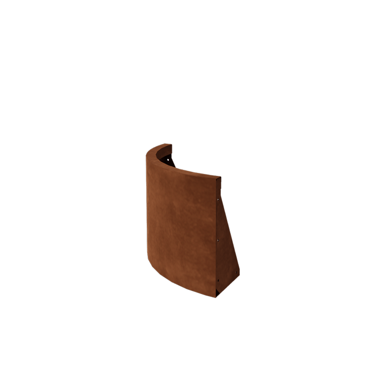 Corten plieno atraminė sienelė - Išorinis posūkis - 50 x 50 x 40 cm