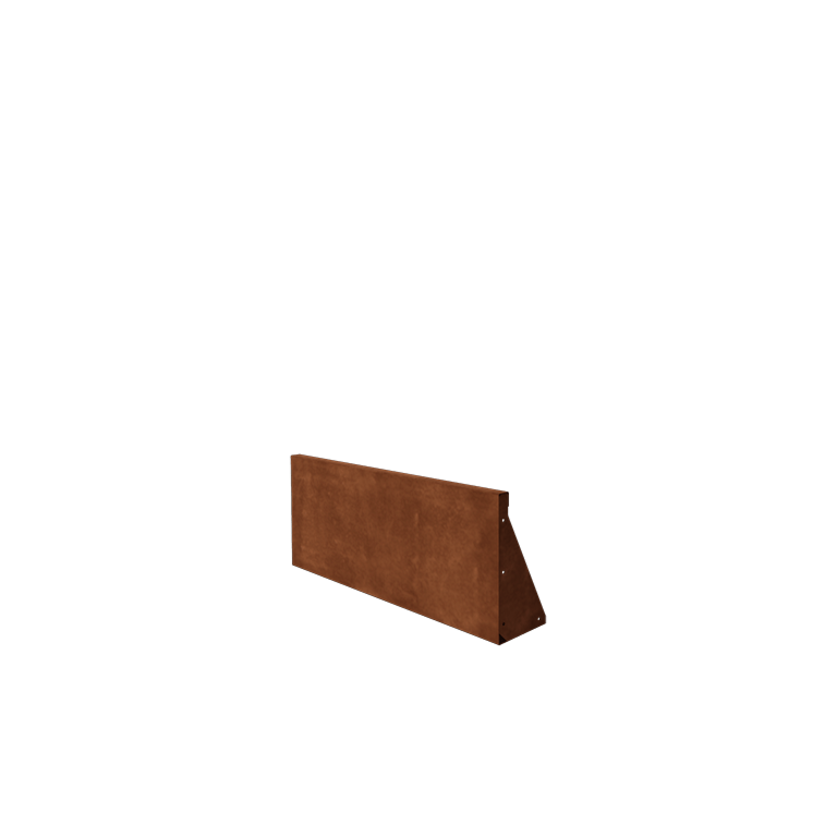 Corten plieno atraminė sienelė - Tiesus - 100 x 40 cm