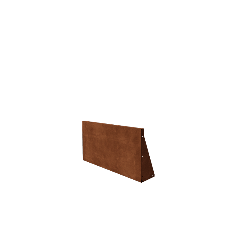 Corten plieno atraminė sienelė tiesus 100 cm (aukštis 50 cm)