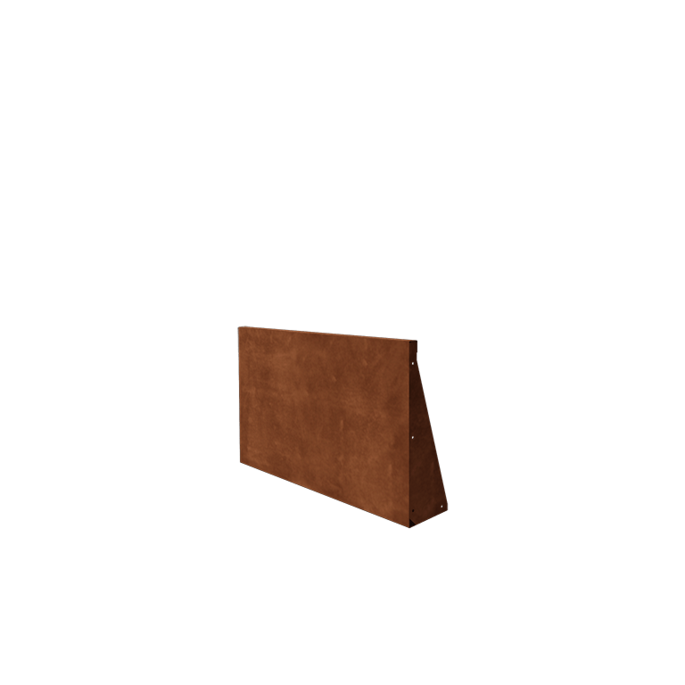 Corten plieno atraminė sienelė - Tiesus - 100 x 60 cm