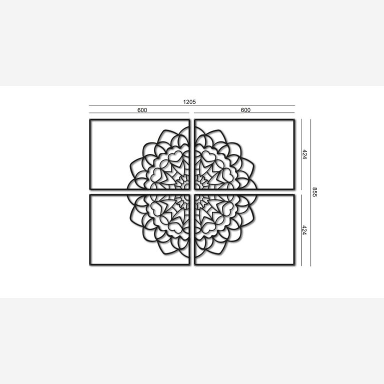 Metalinė sienų dekoracija Mandala *OP=OP