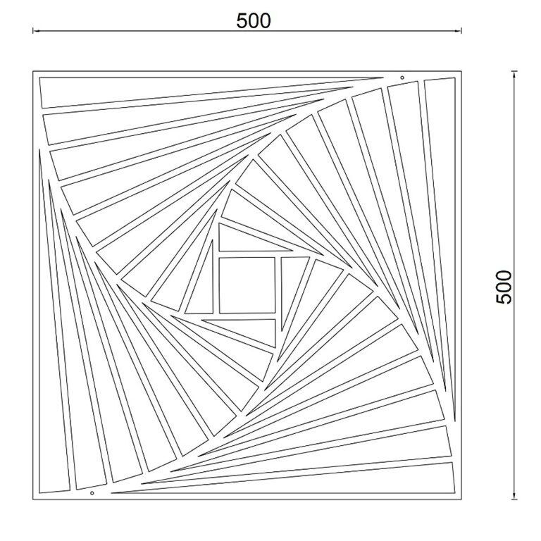 Metalinės sienų dekoracijos Geometrinės figūros 3.0