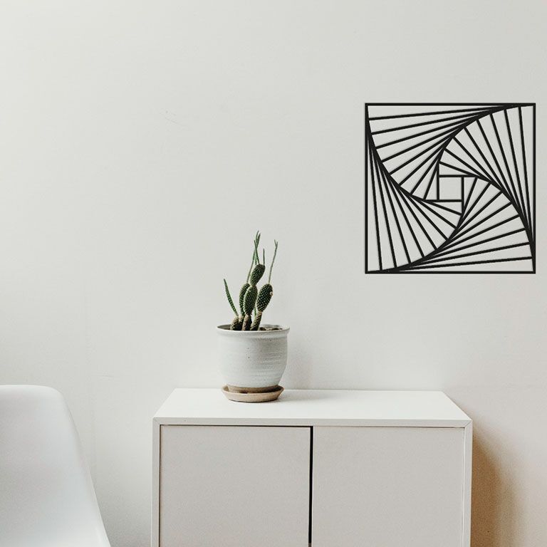 Metalinės sienų dekoracijos Geometrinės figūros 3.0