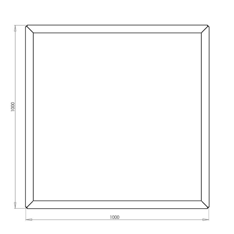Milteliniu būdu dengtas plieninis lauko vazonas Miami 100 x 100 cm