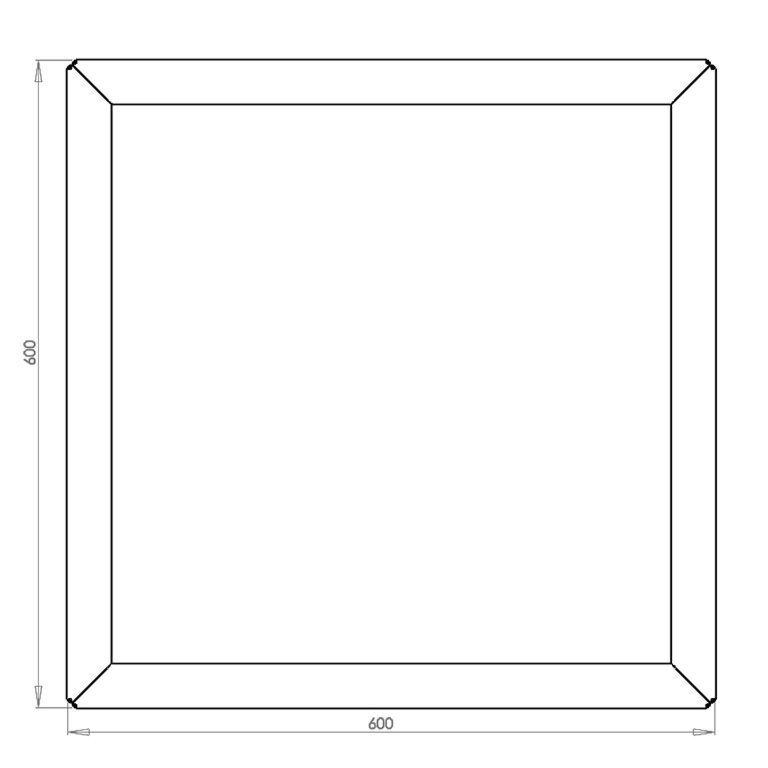 Corten plieno lauko vazonas Miami 60 x 60 cm