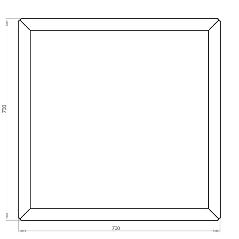 Corten plieno lauko vazonas Miami 70 x 70 cm