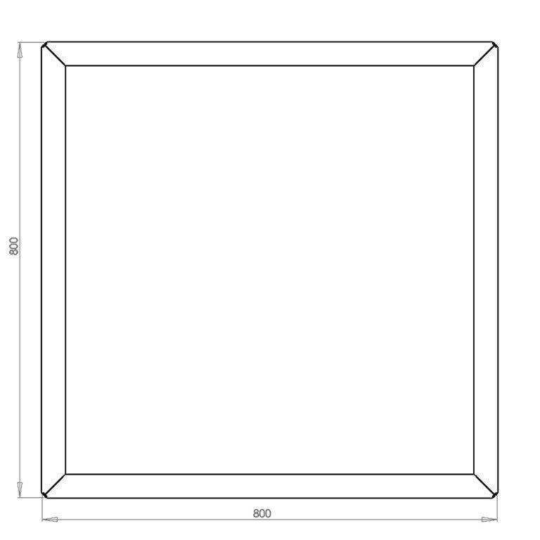 Corten plieno lauko vazonas Miami 80 x 80 cm