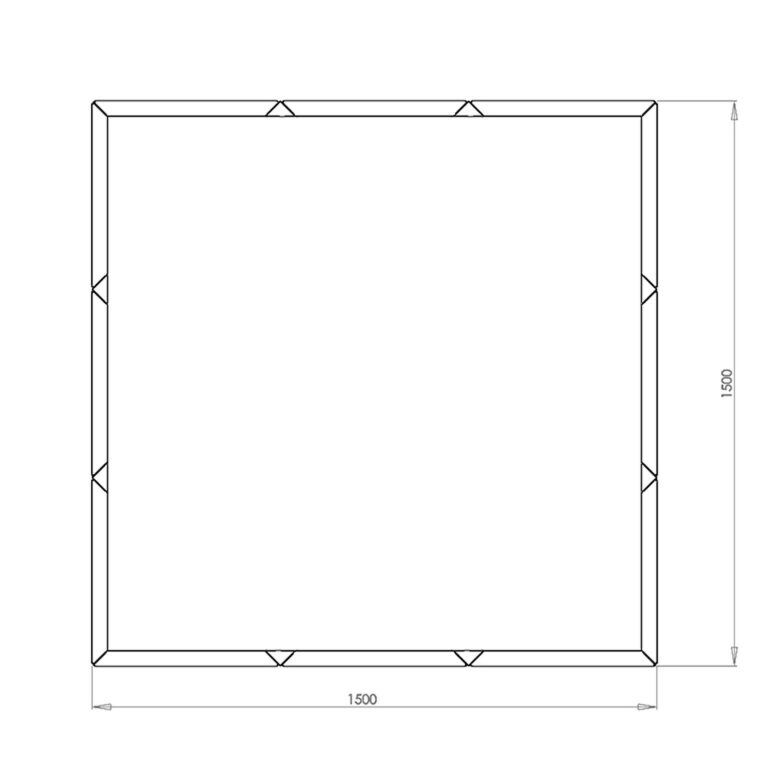 Corten plieno lauko vazonas Miami xxl 150 x 150 cm