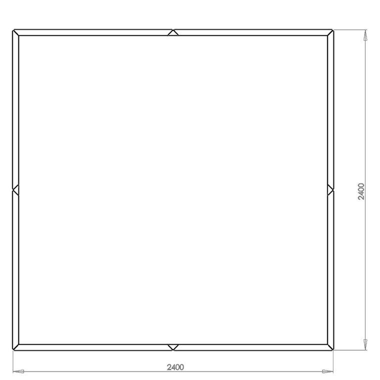 Corten plieno lauko vazonas Miami xxl 240 x 240 cm