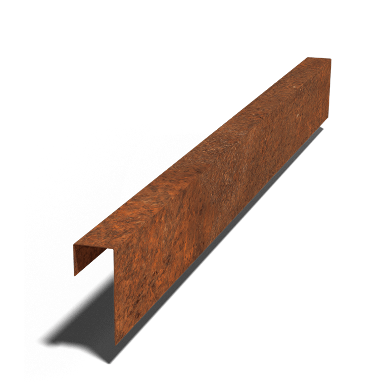 Corten plieno u formos profilis 15 x 6 x 5 cm (ilgis 150 cm)