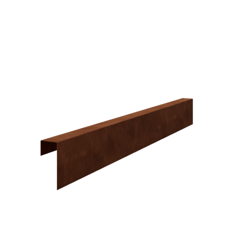 Corten plieno u formos profilis 15 x 6 x 5 cm (ilgis 150 cm)