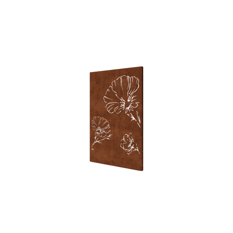 Corten plieno panel - Aguona - 120 x 6 x 190 cm