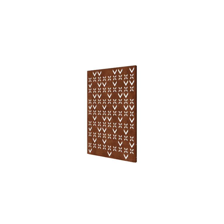 Corten plieno panel - Stogo motyvas 5 - 120 x 6 x 190 cm