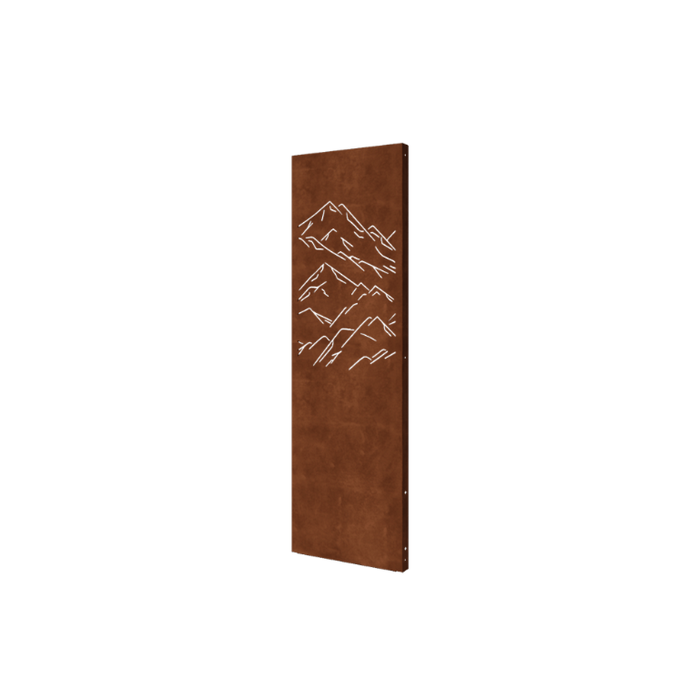 Corten plieno panel - Kalnai 1 - 60 x 6 x 190 cm